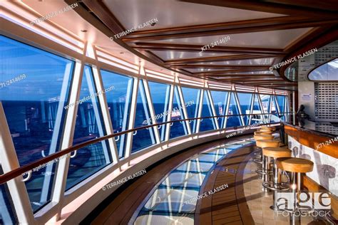 The skywalk over the water on the Regal Princess cruise ship, Stock ...