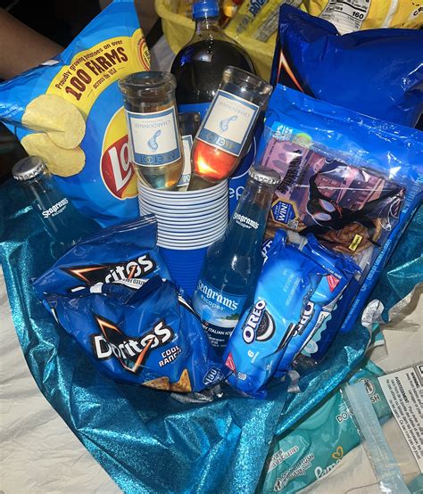 Blue Color Party Snacks And Drinks