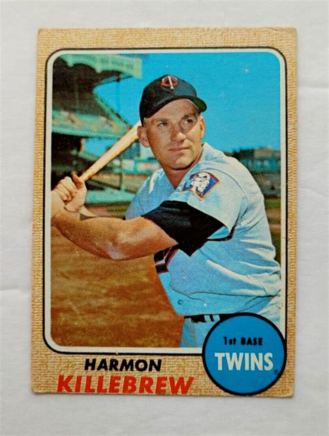 1968 Topps 220 Harmon Killebrew Minnesota Twins HOF Baseball Card EX