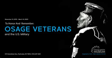 Osage Nation Museum Exhibit Honoring Osage Veterans Opens Nov 14 Osage News