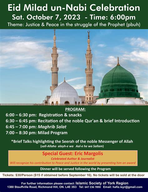 eid milad  nabi celebration  islamic society  york region