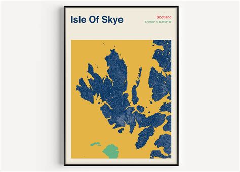 Isle of Skye Map Print Isle of Skye Map Poster Isle of Skye - Etsy UK