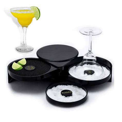 tier bar glass rimmer bartender tool  sponge tray plastic glass