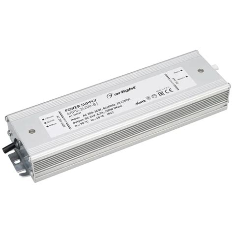 Блок питания ARPV-24200-B1 (24V, 8,3A, 200W) (Arlight, IP67 Металл, 3 ...