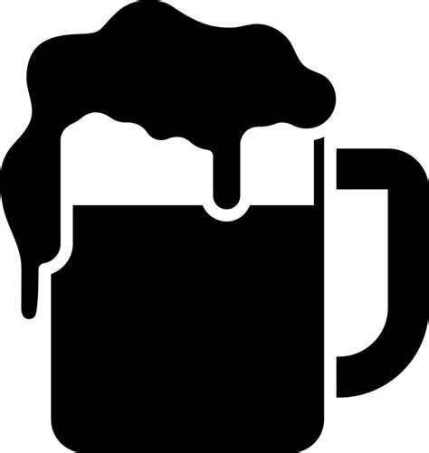 Black And White Beer Mug Icon In Flat Style 24279851 Vector Art At