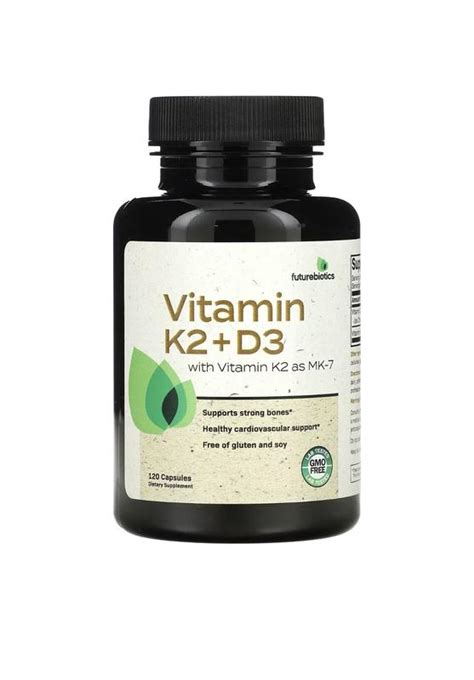 Витамин к2 ( мк7 ) + д3 - 120 капсул futurebiotics — цена 520 грн в ...