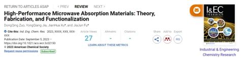 南京理工大学傅佳骏课题组Ind Eng Chem Res 综述高性能微波吸收材料的吸收机理 哔哩哔哩