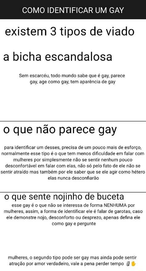 Como Identificar Um Gay Existem Tipos De Viado A Bicha Escandalosa