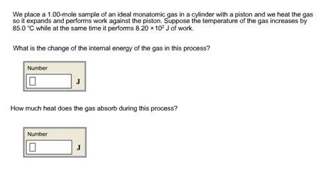 Solved We place a 1.00-mole sample of an ideal monatomic gas | Chegg.com
