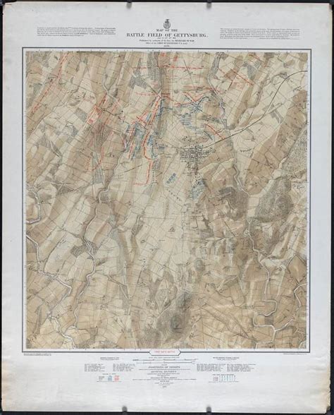 map   battle field  gettysburg digital commonwealth