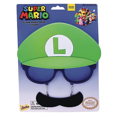 AUG173137 SUPER MARIO BROS LUIGI SUNSTACHES SUNGLASSES Previews World