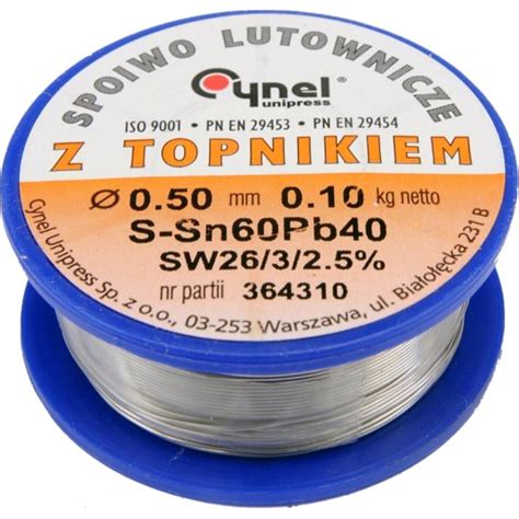 Припой с флюс SN60PB40 Cynel ⊶ онлайн на Хит Цена — itt-shop.bg