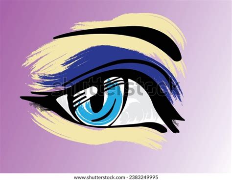 Human Eye Color Drawing Brush Strokes Stock Vector (Royalty Free ...