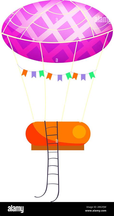 Bright Festive Hot Air Balloon Isolated Vector Stock Vector Image Art