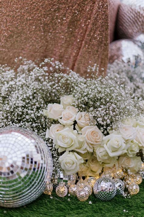 Nye Disco Balls Sequins And Babies Breath My Lovely Wedding Dubai