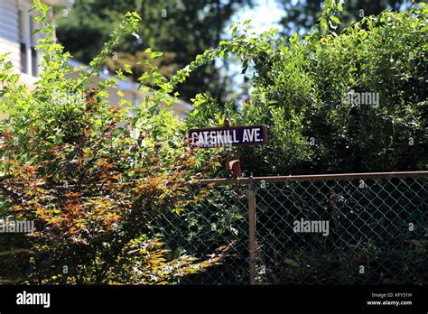 Street Sign Long Island New York Stock Photo Alamy