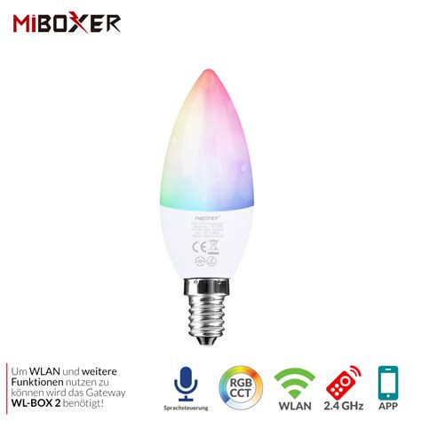 LED Lampe RGB CCT 2 4 GHz 4W E14 Sockel Miboxer FUT108