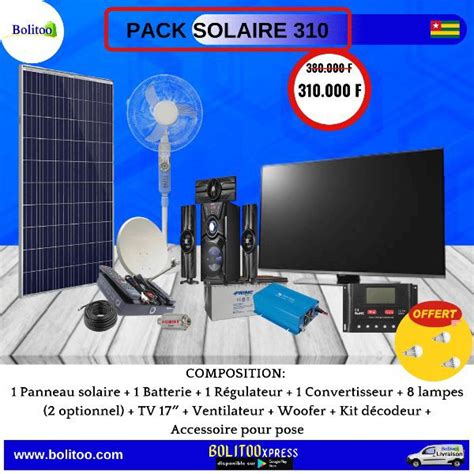 Pack Solaire Complet 310 Togo Achat Ecommerce Achat Et Vente En