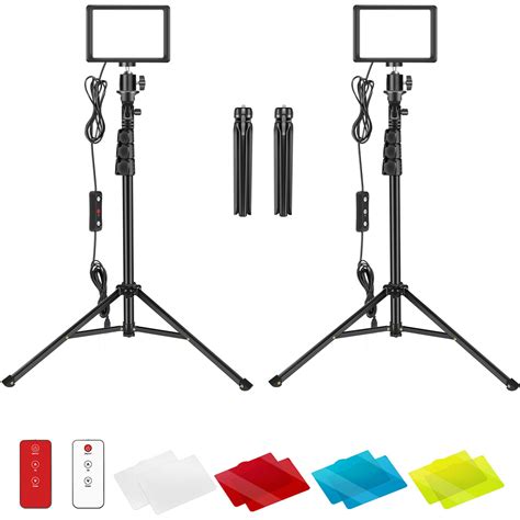 Neewer Led Video Light Kit With Stands And Remotes