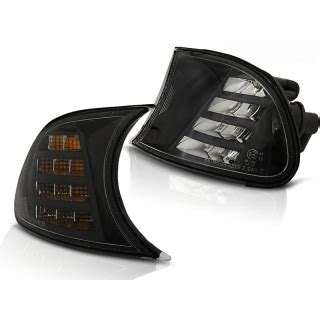 LED Frontblinker SET Schwarz Klarglas passt für BMW 3er E46 Coupe