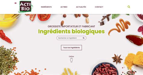 Actibio Alimentaire - Wholesaler and manufacturer of organic ingredients