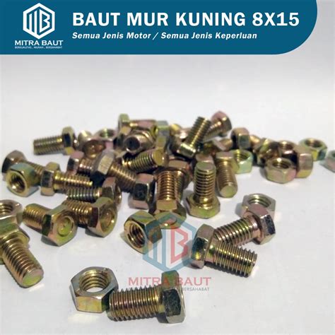 Jual Baut Mur Kuning M X Baud Mur Kuning Nut Kuning X Bmk X