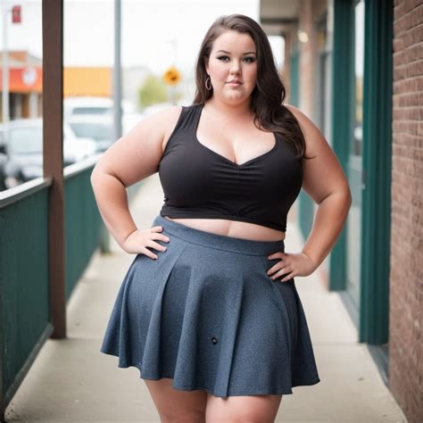 Tall Beautiful Bbw Full Body In A Short Skirt Showin