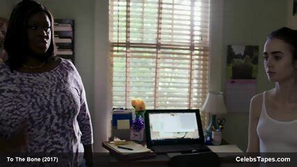 Lily Collins Nude Side Boob