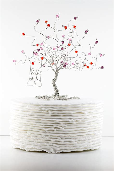 Same Sex Wedding Cake Topper Custom Wire Tree Sculpture With Etsy