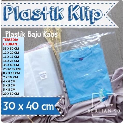 Jual ISI 100 PCS Plastik Klip Ziplock Putih Bening Uk 35x50 12x20