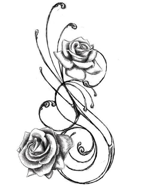 Rose Line Drawing Free Download On Clipartmag