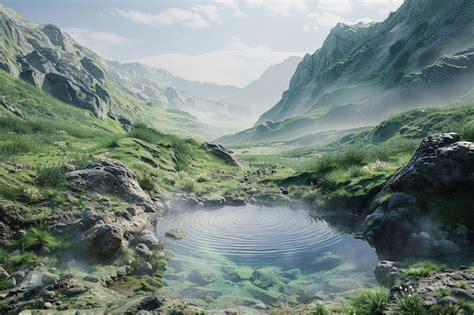 Premium Photo A Hidden Hot Spring Nestled In A Remote Valley Oct