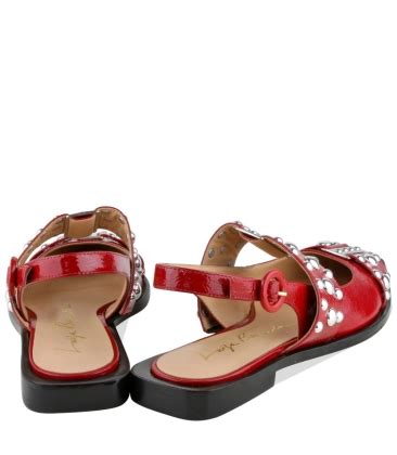 Sapatilha Slingback Luiza Barcelos Vermelho Acquarela Shop