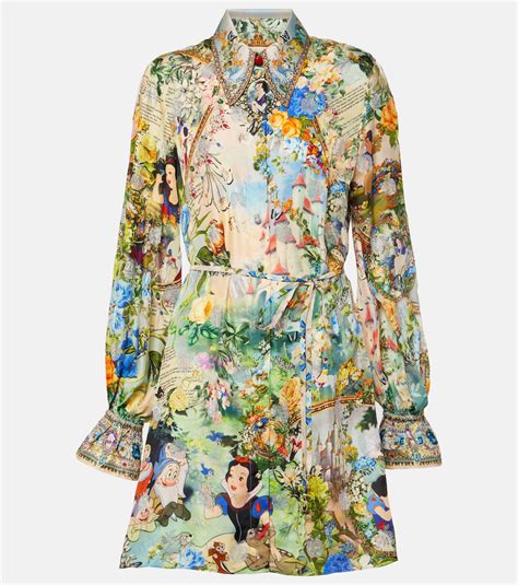 Printed Silk Shirt Dress In Multicoloured Camilla Mytheresa