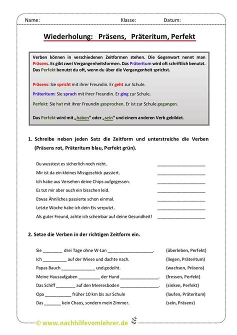 merkblatt plusquamperfekt artofit