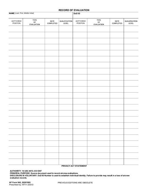 Af Form 942 ≡ Fill Out Printable PDF Forms Online