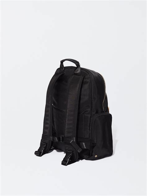 Mochila Nylon Negro Parfois