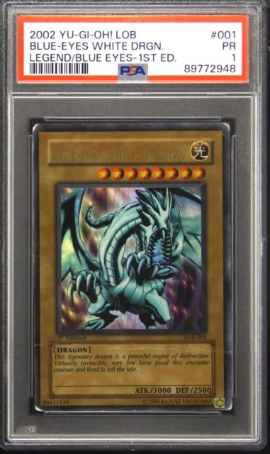 Lob Blue Eyes White Dragon St Edition Wavy Ultra Rare Yu Gi