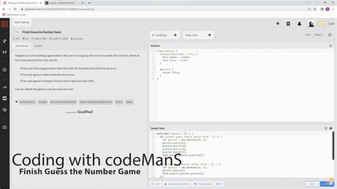 Codewars 8 Kyu Finish Guess The Number Game JavaScript YouTube