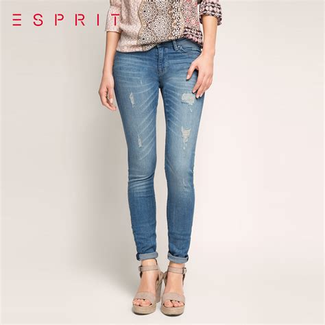 Купить Джинсы женские esprit edc 女士 潮流破洞牛仔长裤-036cc1b029 в интернет ...