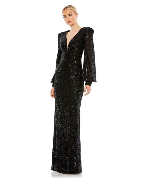 black long sleeve dresses prom 4