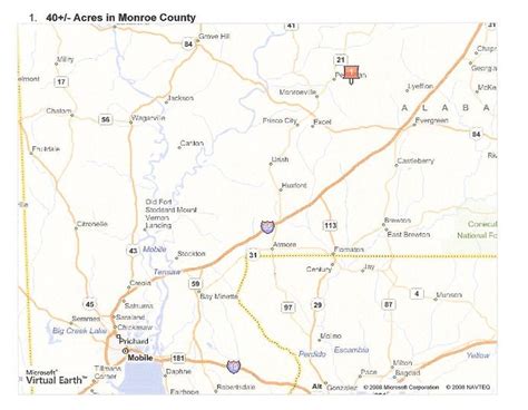 42.5 acres in Monroe County, Alabama