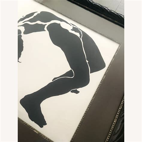 Vintage Nude Original Print By Herz Framed 1970s AptDeco