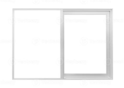 Real modern house window frame isolated on white background 12992661