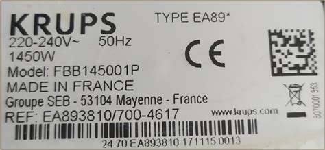 Krups FBB1450001P (typ EA 89*) - wyświetlacz świeca wszystkie piksele.