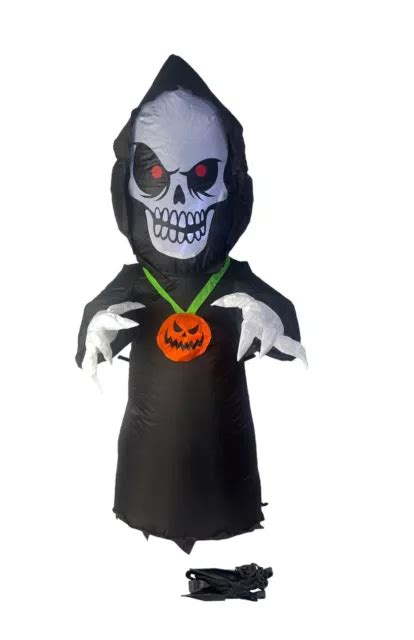 GRIM REAPER AIRBLOWN Inflatable Halloween 4 Foot Horror Skeleton Skull