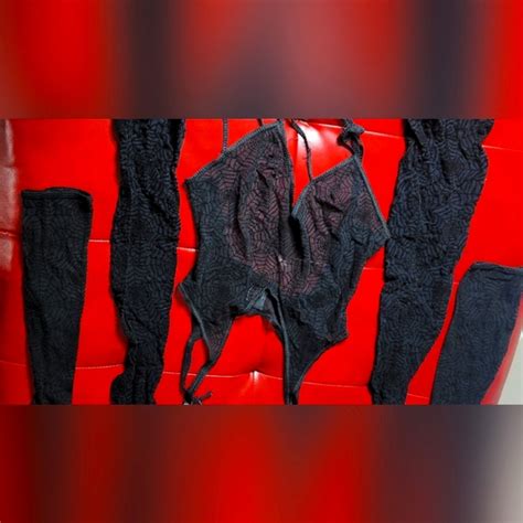 Intimates Sleepwear Seamless Lace Piece Black Lingerie Set Poshmark