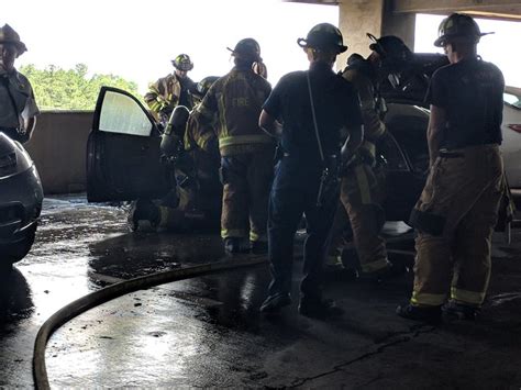 Car Catches Fire Inside North Fulton Hospital Parking Deck Roswell