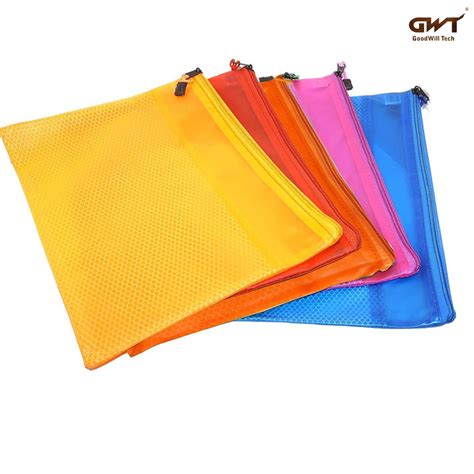 transparent  size zipper pouch polypropylene waterproof multicolor