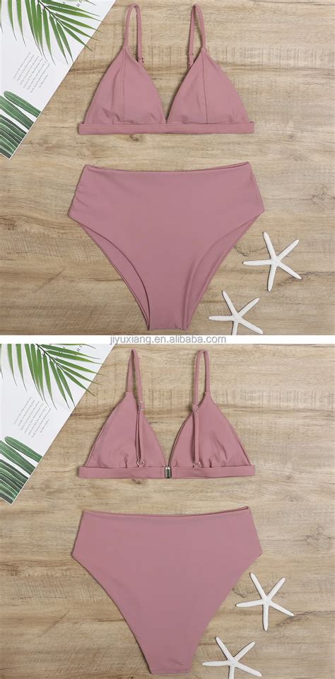 Intiflower G Swimwear Manufacturer Solid Bikini Two Piece Swimsuit